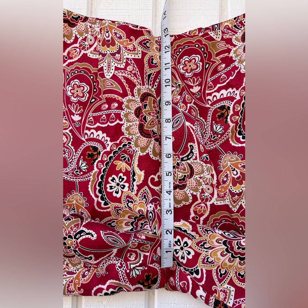 Allison‎ Taylor Silk Shantung Pants Paisley Lined Side Zip Size 12 - Picture 12 of 13